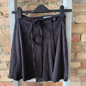 Black Velvet Wrap Skirt